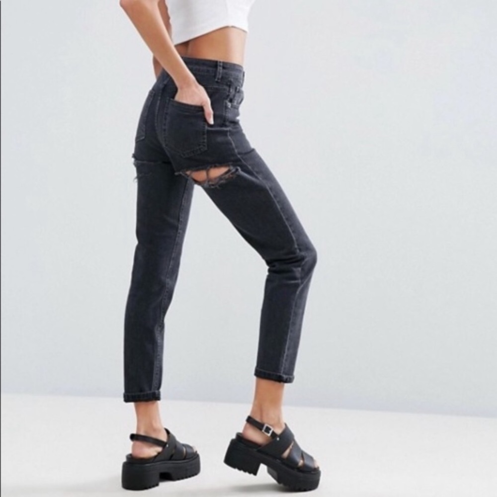 ASOS Black Distressed Women Jeans